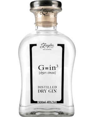 Ziegler G=in3 Classic - London Dry Gin, 0,5 Liter, 45,0 % vol.